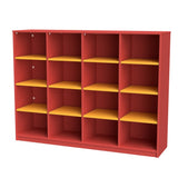 Storage Unit 16 Cube-Education Furniture-Red/Yellow-Commercial Traders - Office Furniture