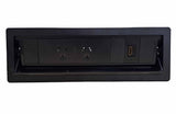 Partner Power Unit-Power and Cable Management-Black-2 x Power and HDMI-Commercial Traders - Office Furniture