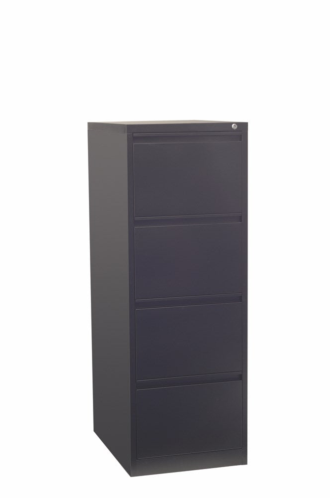 Firstline 4 drawer vertical filing cabinet-Storage-Black Texture-Commercial Traders - Office Furniture