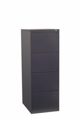 Firstline 4 drawer vertical filing cabinet-Storage-Black Texture-Commercial Traders - Office Furniture