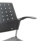 Mix 550 - Seat Only Upholstered-Meeting Room Furniture-Quantum-No Arms Thanks-Black-Commercial Traders - Office Furniture