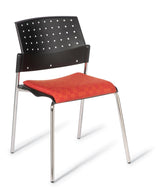 Mix 550 - Seat Only Upholstered-Meeting Room Furniture-Quantum-No Arms Thanks-Black-Commercial Traders - Office Furniture