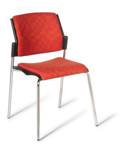 Mix 550 - Seat And Back Upholstered-Meeting Room Furniture-Keylargo-No Arms Thanks-Black-Commercial Traders - Office Furniture