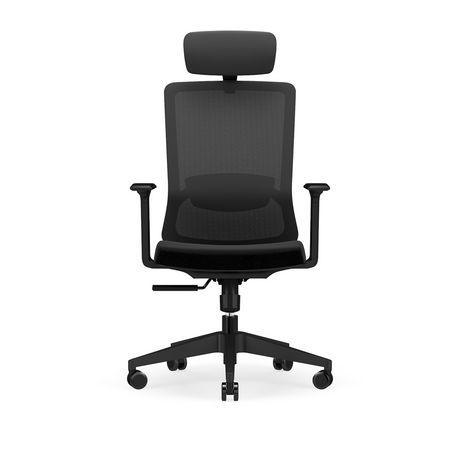 Elon Mesh Chair-Office Chairs-Yes Please-Black Nylon-North Island-Commercial Traders - Office Furniture