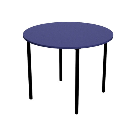 Table School 900mm Dia-Education Furniture-Blue-520mm-Commercial Traders - Office Furniture