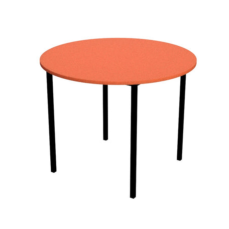 Table School 900mm Dia-Education Furniture-Orange-520mm-Commercial Traders - Office Furniture