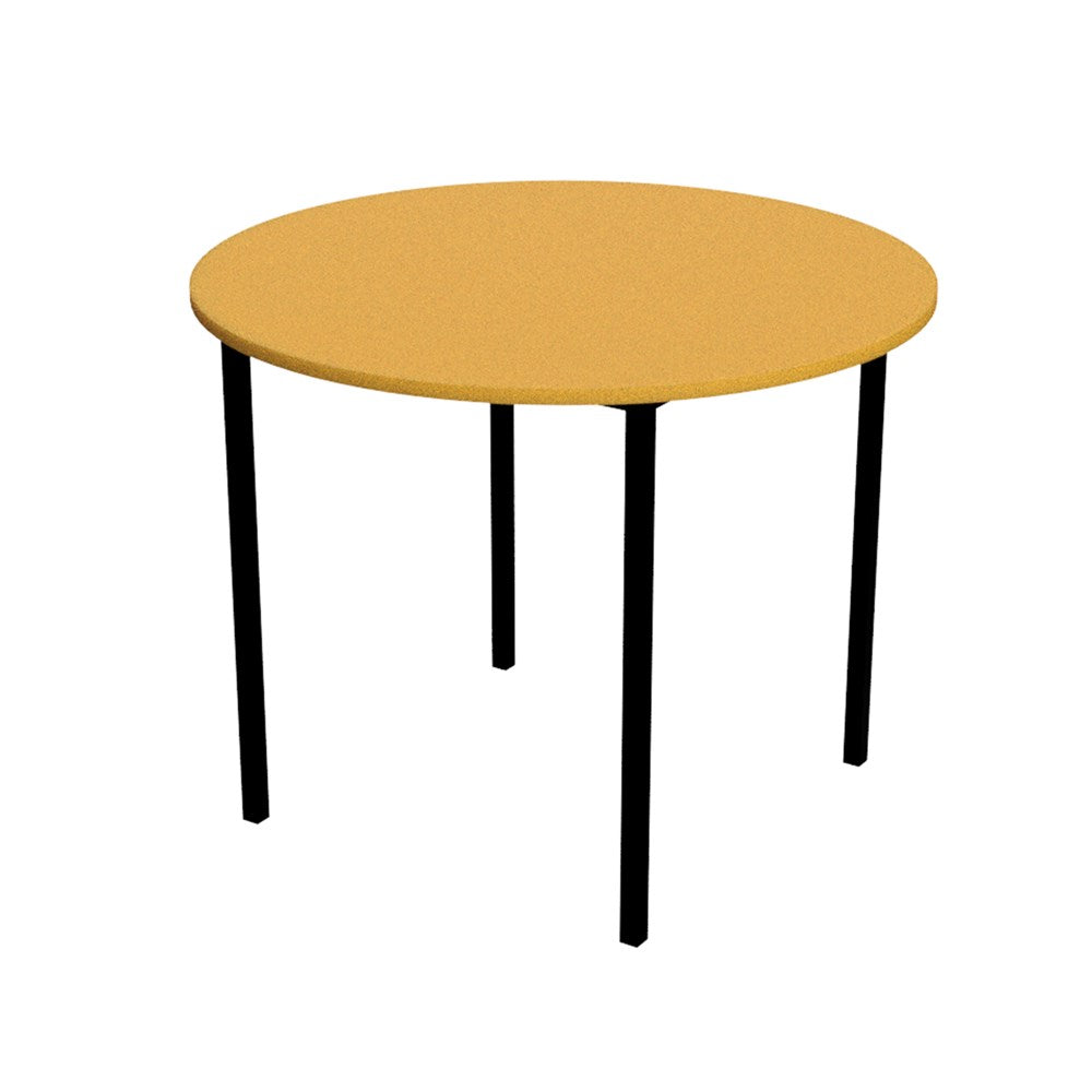 Table School 900mm Dia-Education Furniture-Yellow-520mm-Commercial Traders - Office Furniture