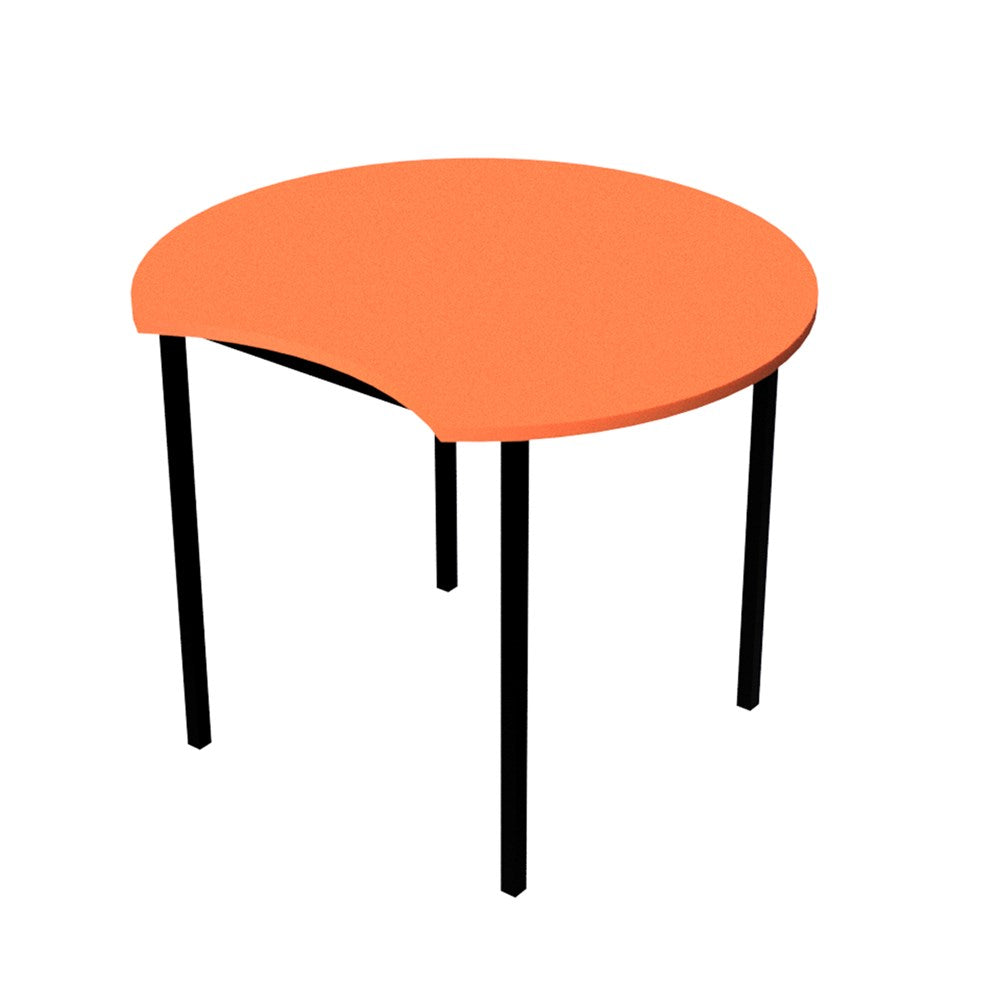 Table School Scallop Nesting 900mm Dia-Education Furniture-Orange-520mm-Commercial Traders - Office Furniture