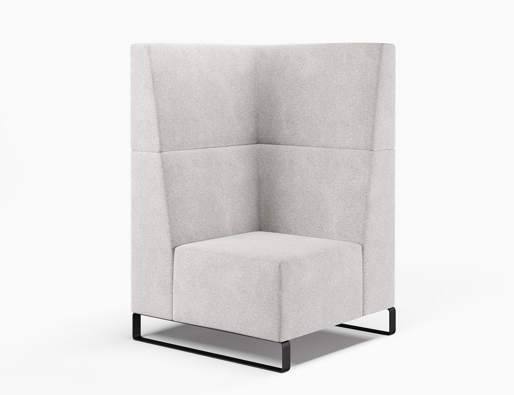 Vista 90° Square Corner-Reception Furniture-Lustrell (Vinyl)-Sleigh-High-Commercial Traders - Office Furniture