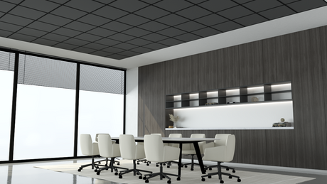 Acoustic Ceiling Tile-Office Partitons-600 x 600-Wine-Commercial Traders - Office Furniture