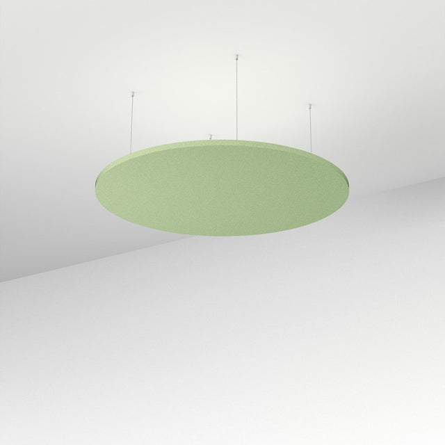 Acoustic Floating Panel Round-Noise Reduction-Linen-Commercial Traders - Office Furniture