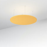 Acoustic Floating Panel Round-Noise Reduction-Mustard-Commercial Traders - Office Furniture