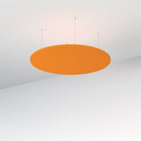 Acoustic Floating Panel Round-Noise Reduction-Orange-Commercial Traders - Office Furniture