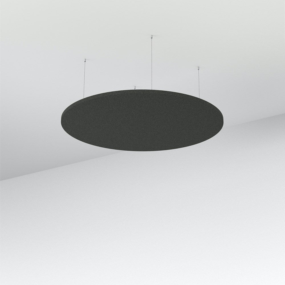 Acoustic Floating Panel Round-Noise Reduction-Sesame Grey-Commercial Traders - Office Furniture