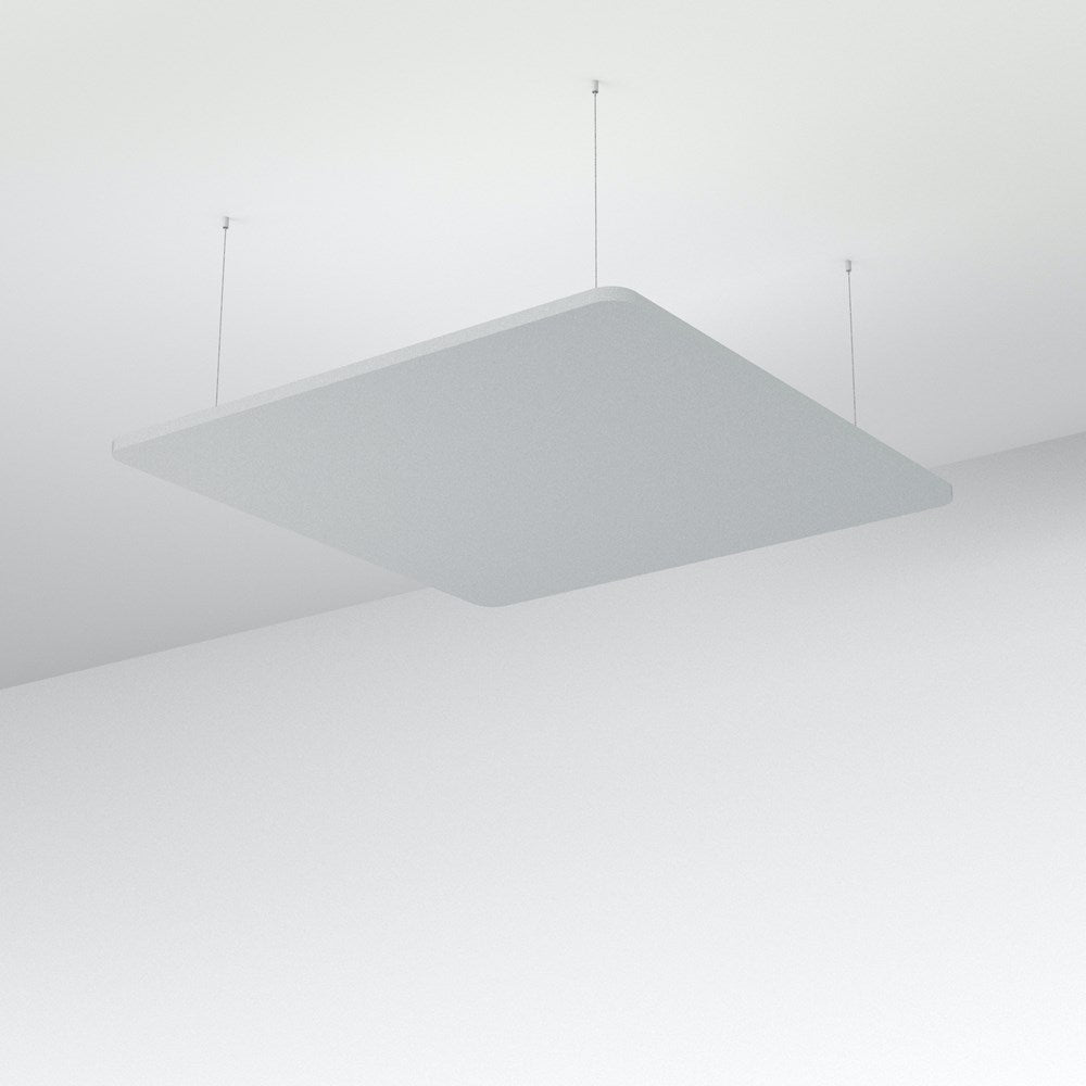 Acoustic Floating Panel Square-Noise Reduction-Lavender Grey-Commercial Traders - Office Furniture
