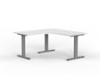 Agile 1500 x 1500 x 700 Fixed Height Desk - 715mm high-Desking-White-Silver-Commercial Traders - Office Furniture