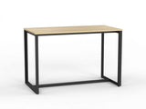 Anvil Bar Leaner 1600 x 800-Meeting Room Furniture-Atlantic Oak-Black-Commercial Traders - Office Furniture