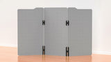 Milford Acoustic Freestanding 3 Partition - 1800h x 1000w -24mm thick-Noise Reduction-Dark Silvery Grey-Commercial Traders - Office Furniture