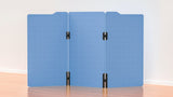 Milford Acoustic Freestanding 3 Partition - 1800h x 1000w -24mm thick-Noise Reduction-Sky Blue-Commercial Traders - Office Furniture