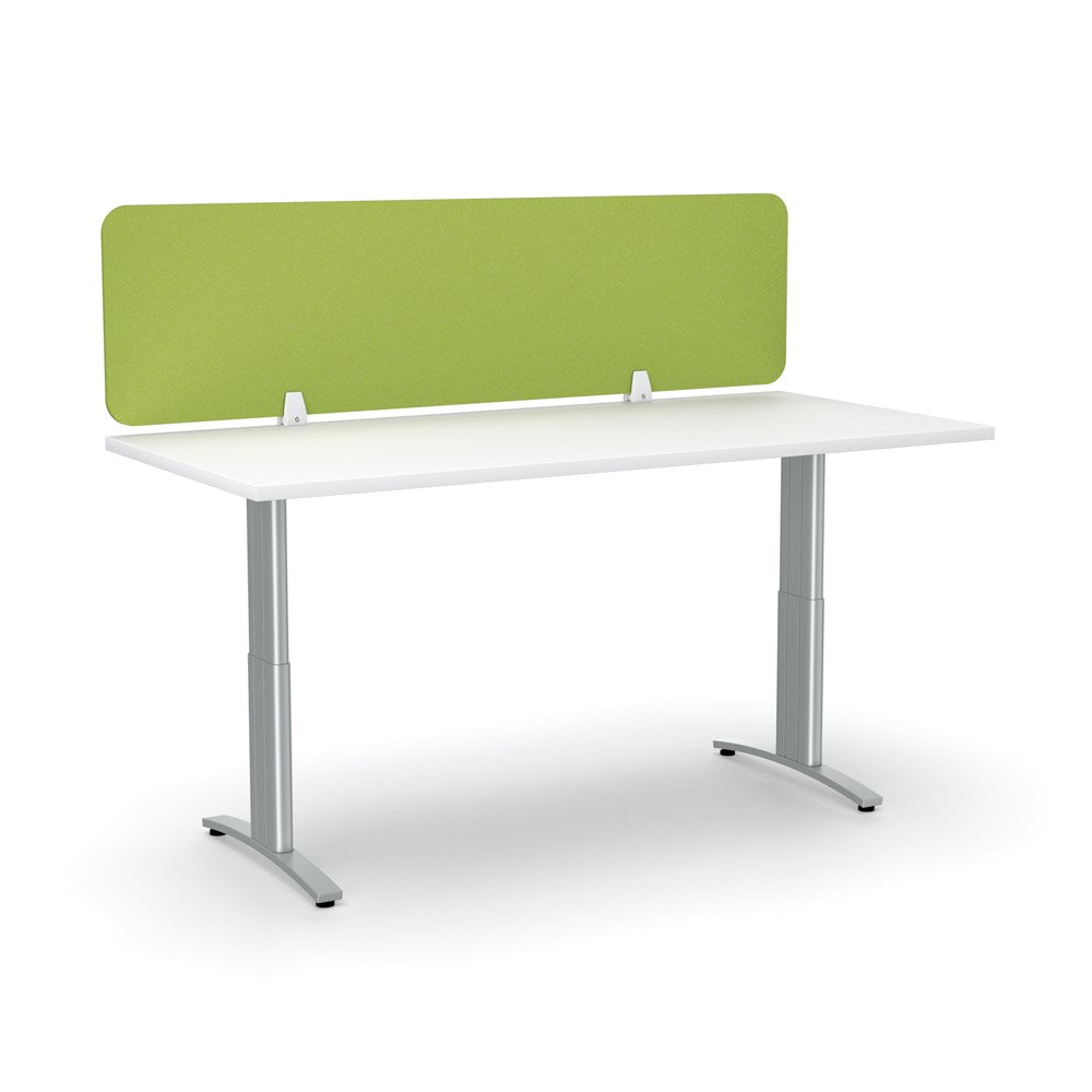 Acoustic Desk Screen - 24mm-Office Partitons-400 x 1200-Apple Green-Commercial Traders - Office Furniture