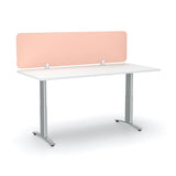 Acoustic Desk Screen-Office Partitons-400 x 1200-Blush Pink-Commercial Traders - Office Furniture