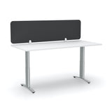 Acoustic Desk Screen - 24mm-Office Partitons-400 x 1200-Dark Grey-Commercial Traders - Office Furniture