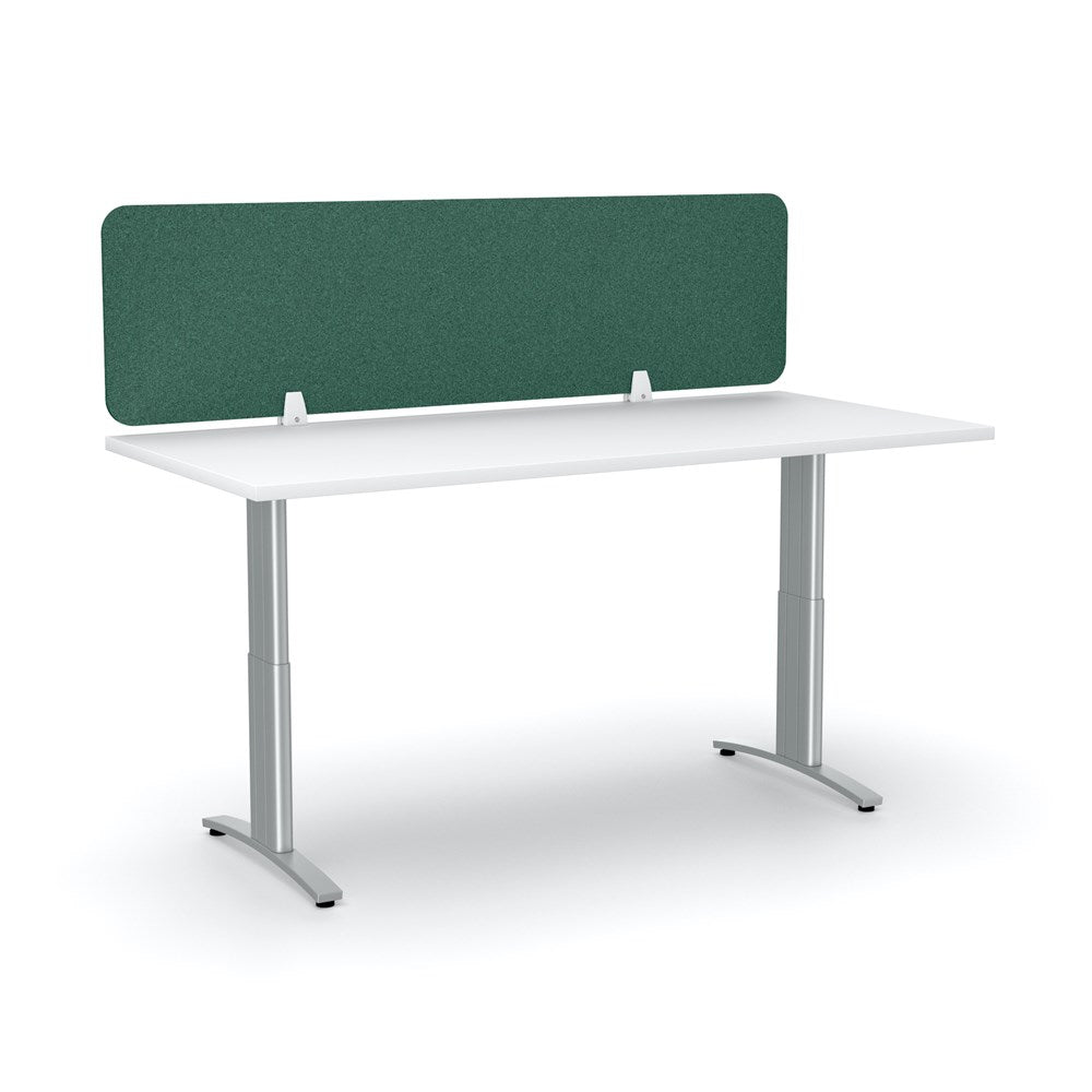 Acoustic Desk Screen - 24mm-Office Partitons-400 x 1200-Forest Green-Commercial Traders - Office Furniture