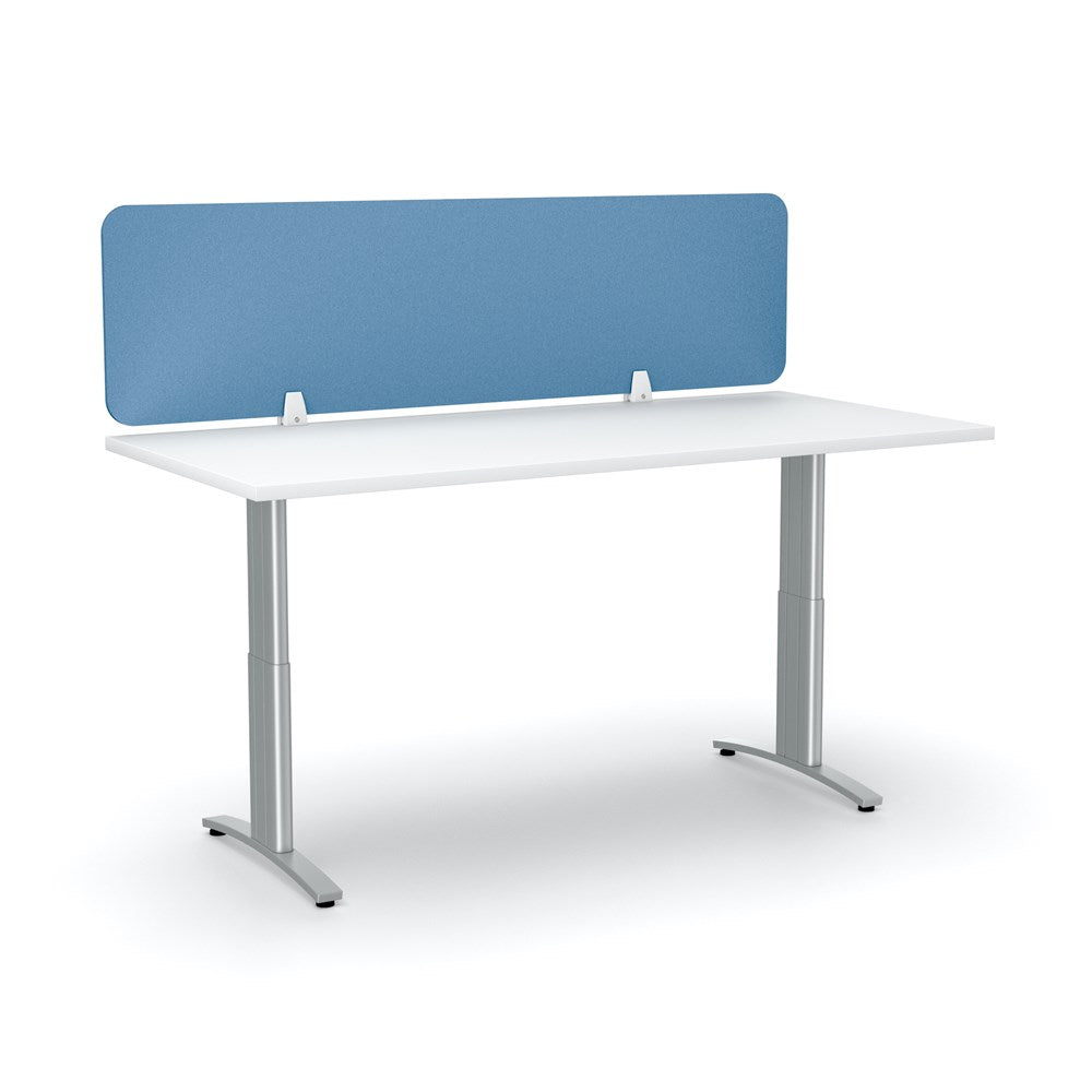 Acoustic Desk Screen - 24mm-Office Partitons-400 x 1200-Sky Blue-Commercial Traders - Office Furniture