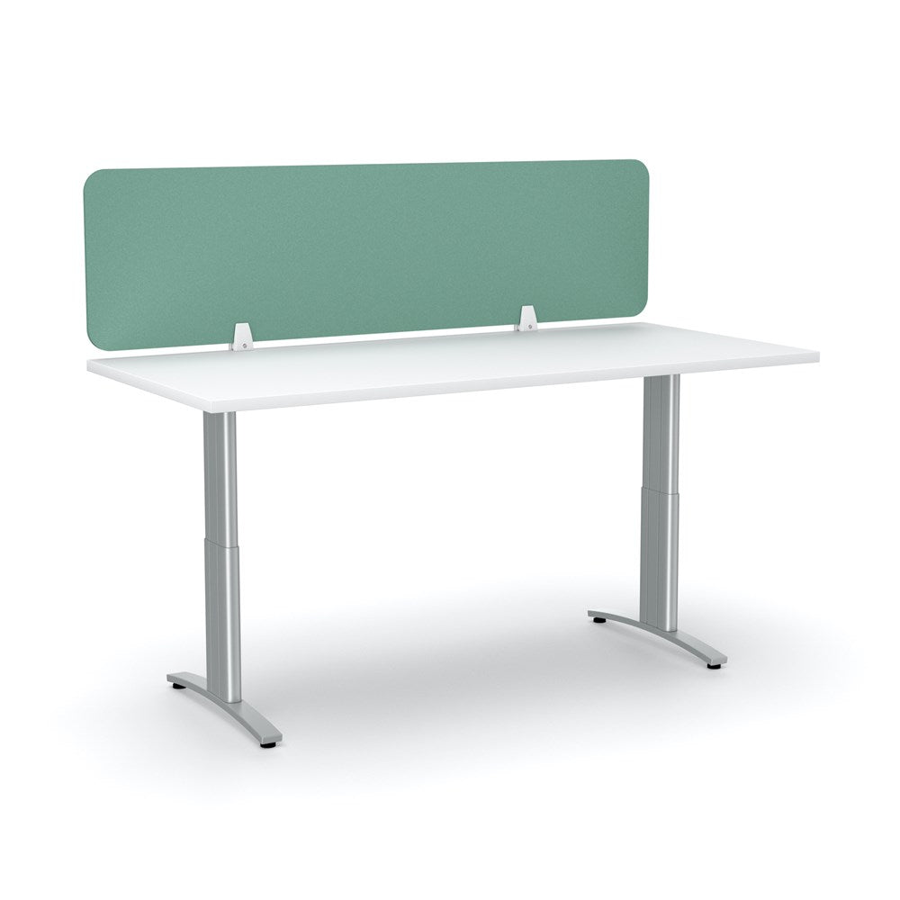 Acoustic Desk Screen-Office Partitons-400 x 1200-Turquoise-Commercial Traders - Office Furniture