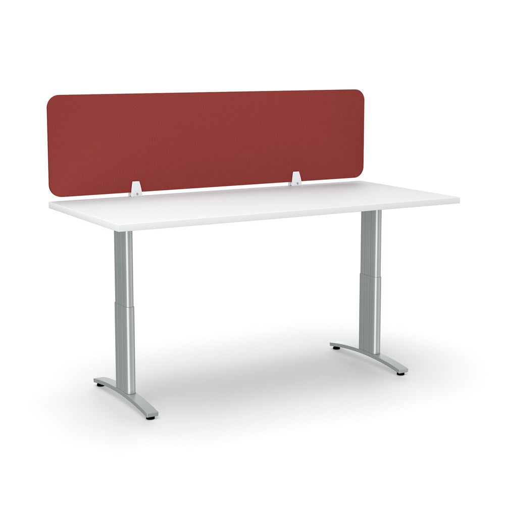 Acoustic Desk Screen - 24mm-Office Partitons-400 x 1200-Wine-Commercial Traders - Office Furniture