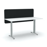 Acoustic 24 mm Desk Screen Modesty Panel (600mm high)-Acoustic-600 x 1200-Black-Commercial Traders - Office Furniture