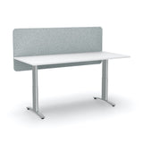 Acoustic 24 mm Desk Screen Modesty Panel (600mm high)-Acoustic-600 x 1200-Dark Silvery Grey-Commercial Traders - Office Furniture