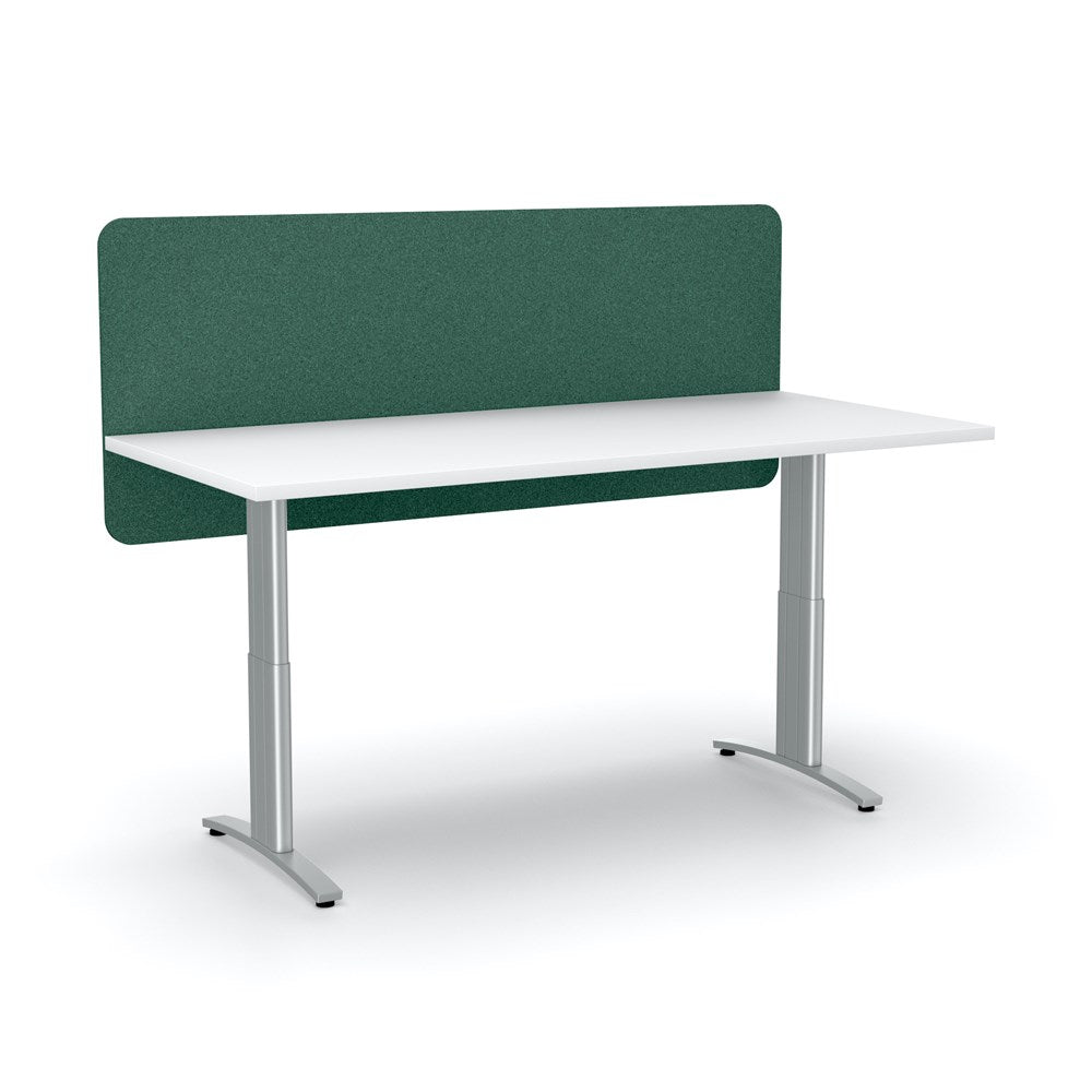 Acoustic 24 mm Desk Screen Modesty Panel (600mm high)-Acoustic-600 x 1200-Forest Green-Commercial Traders - Office Furniture