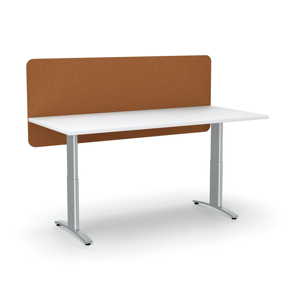 Acoustic 24 mm Desk Screen Modesty Panel (600mm high)-Acoustic-600 x 1200-Rust-Commercial Traders - Office Furniture