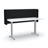 Acoustic Desk Screen Pod-Office Partitons-600 x 1200 mm-Black-Commercial Traders - Office Furniture