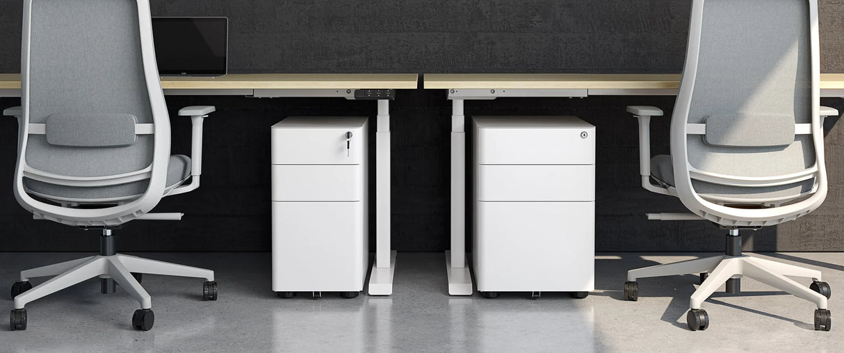 Agile 2 + File Draw Slim Mobile Pedestal-Storage-Black Texture-Commercial Traders - Office Furniture