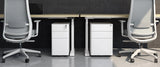 Agile 2 + File Draw Slim Mobile Pedestal-Storage-Black Texture-Commercial Traders - Office Furniture