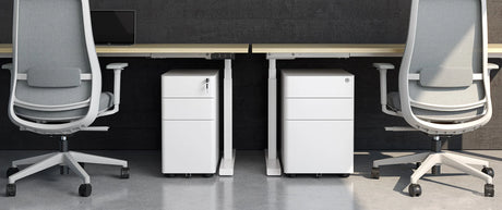 Agile 2 + File Draw Slim Mobile Pedestal-Storage-Black Texture-Commercial Traders - Office Furniture