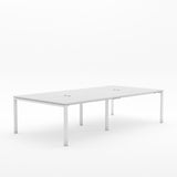 Alti 4 Person Pod Desk 1500-Desking-Silver Strata-White-North Island-Commercial Traders - Office Furniture