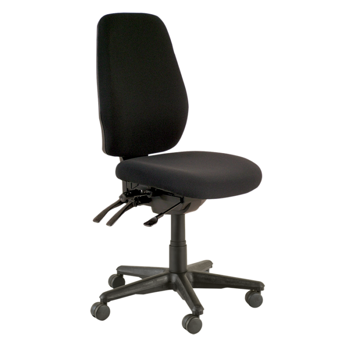 Buro Aura Ergo + Chair-Office Chairs-Black - Quickship-No Thanks-Flat Pack Please-Commercial Traders - Office Furniture