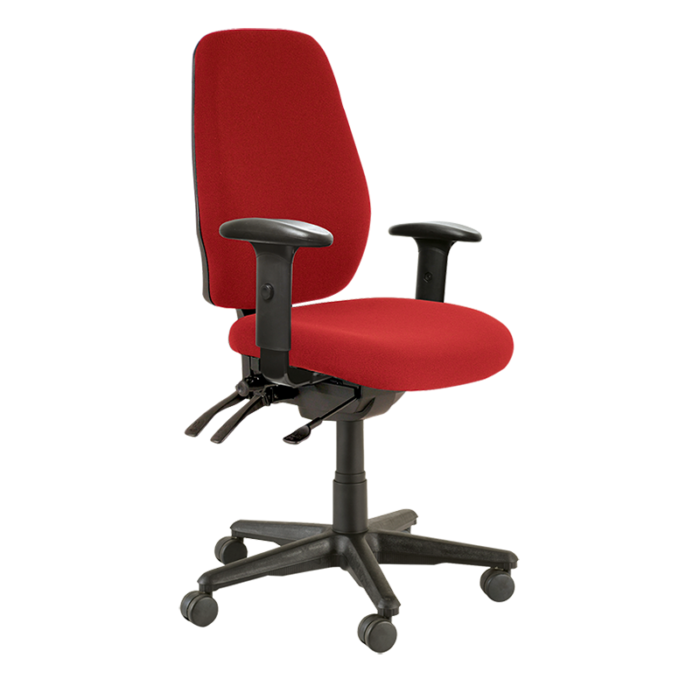 Buro Aura Ergo + Chair-Office Chairs-Red-Yes Please-Flat Pack Please-Commercial Traders - Office Furniture