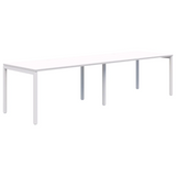 Avero Fixed Height Desk - 2 pod Inline-Office Pods-1200 x 700-Classic Oak-Black-Commercial Traders - Office Furniture