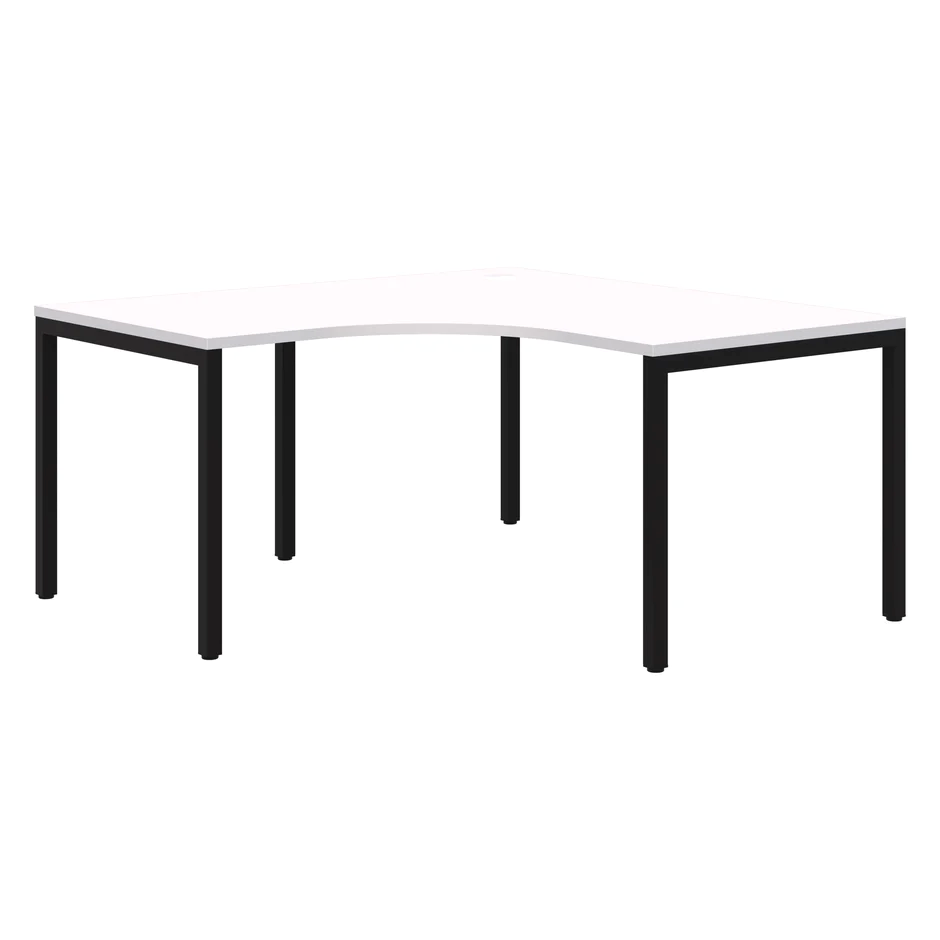 Avero 90 Degree Corner Desk - Fixed Height-Desks-1500 x 1500 x 800-Classic Oak-Black-Commercial Traders - Office Furniture