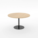 Essentials Meeting Table 900 dia Disc Base-Meeting Room Furniture-Affinity Maple-Black-North Island-Commercial Traders - Office Furniture