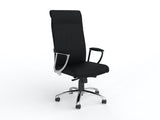 Bentley Executive Chair - Black Leather-Office Chairs-Highback-No Thanks-Commercial Traders - Office Furniture