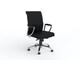 Bentley Executive Chair - Black Leather-Office Chairs-Midback-No Thanks-Commercial Traders - Office Furniture