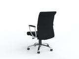 Bentley Executive Chair - Black Leather-Office Chairs-Midback-No Thanks-Commercial Traders - Office Furniture