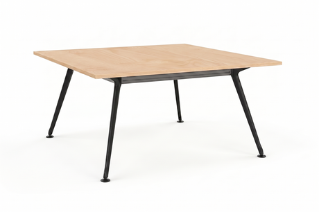Euro Meeting Table 1800 x 1800-Meeting Room Furniture-Black-South Island Delivery (Ground Floor)-Commercial Traders - Office Furniture