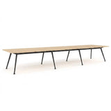 Euro Boardroom Table 4800 x 1200-Meeting Room Furniture-Affinity Maple-Black Leg-North Island (Ground Floor)-Commercial Traders - Office Furniture