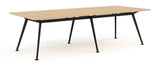 Euro Boardroom Table 3000 x 1200-Meeting Room Furniture-Affinity Maple-Black Leg-North Island (Ground Floor)-Commercial Traders - Office Furniture